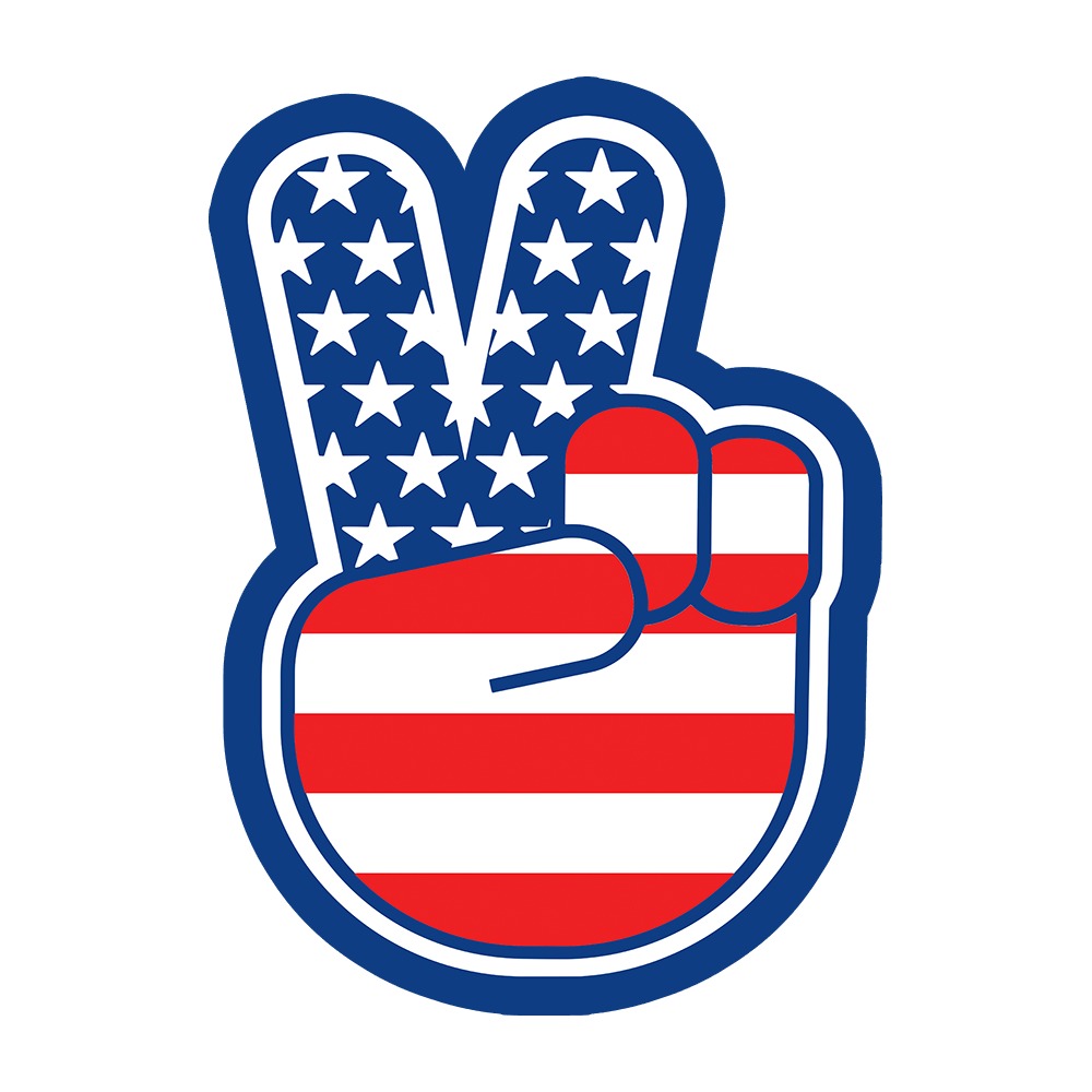 USA Peace Sticker