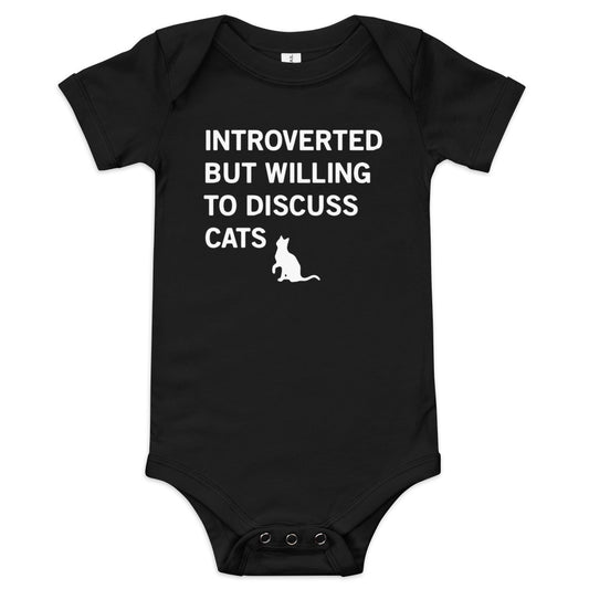 Introverted But Willing To Discuss Cats Kid's Onesie