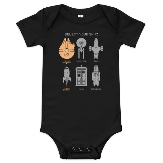 Select Your Ship Kid's Onesie