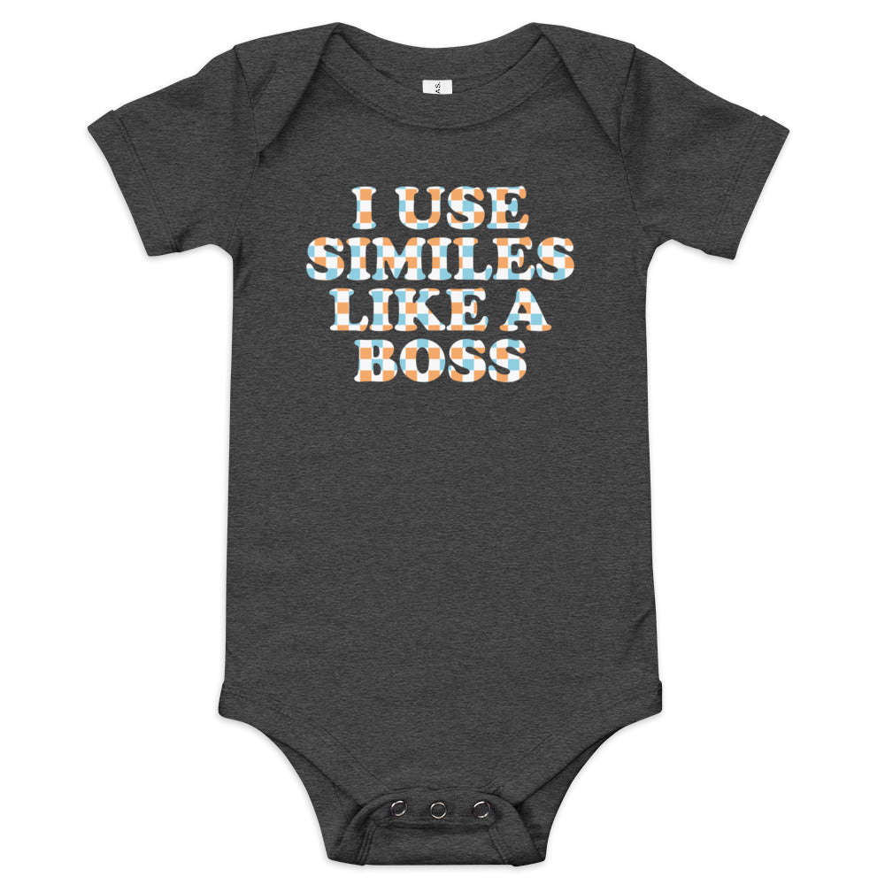 I Use Similes Like A Boss Kid's Onesie