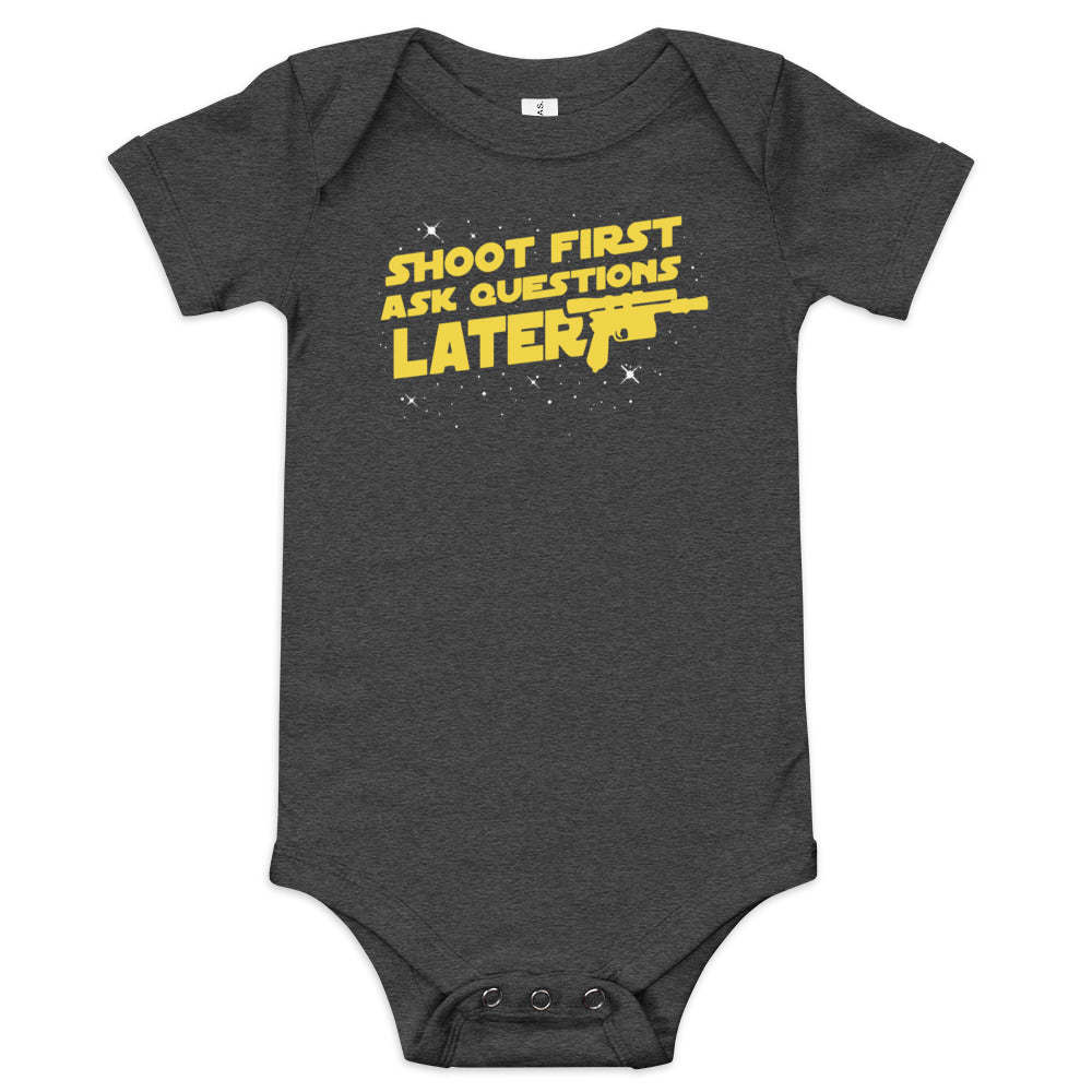 Shoot First Ask Questions Later Kid's Onesie