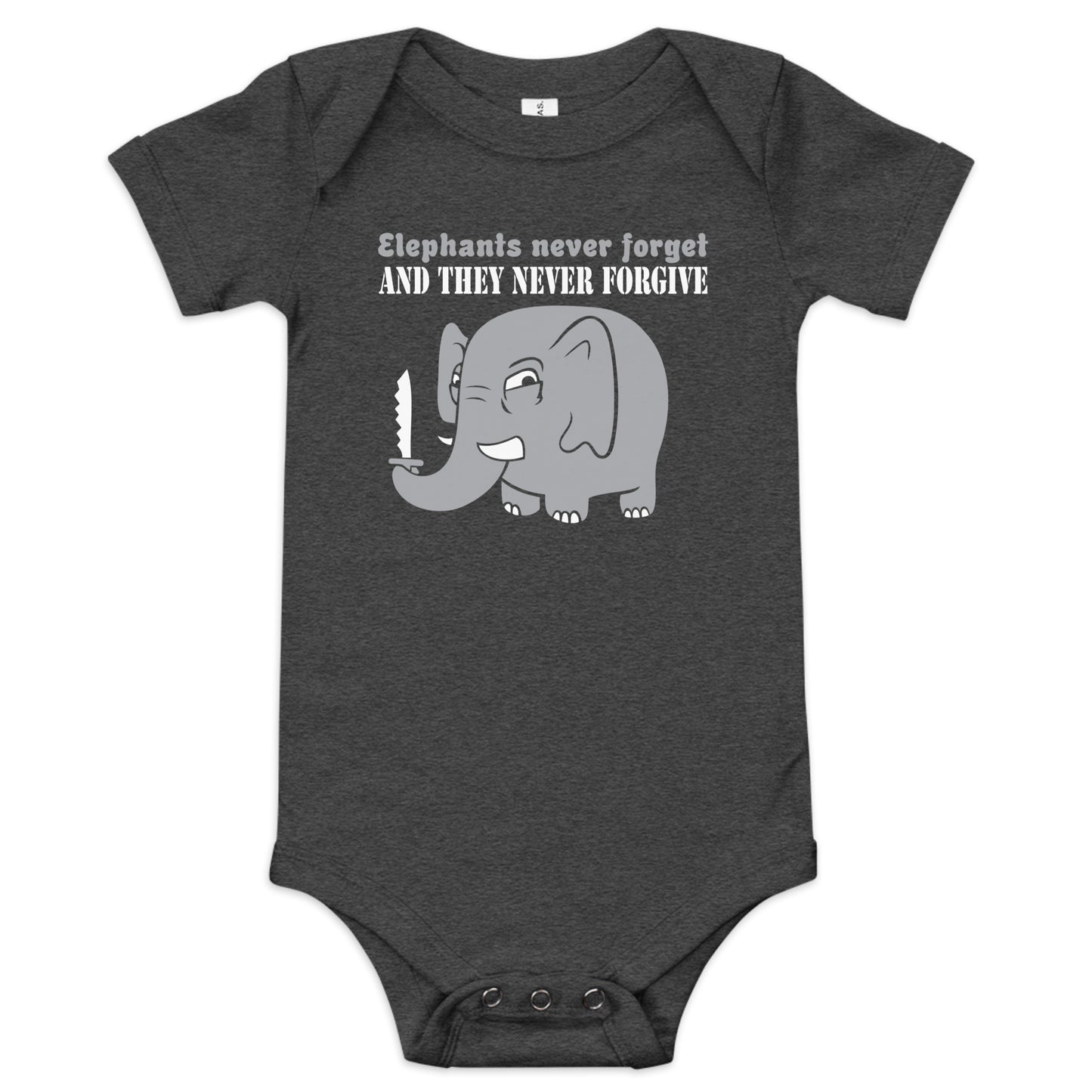 Elephants Never Forgive Kid's Onesie