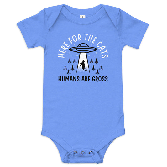 Here For The Cats, Humans Are Gross Kid's Onesie