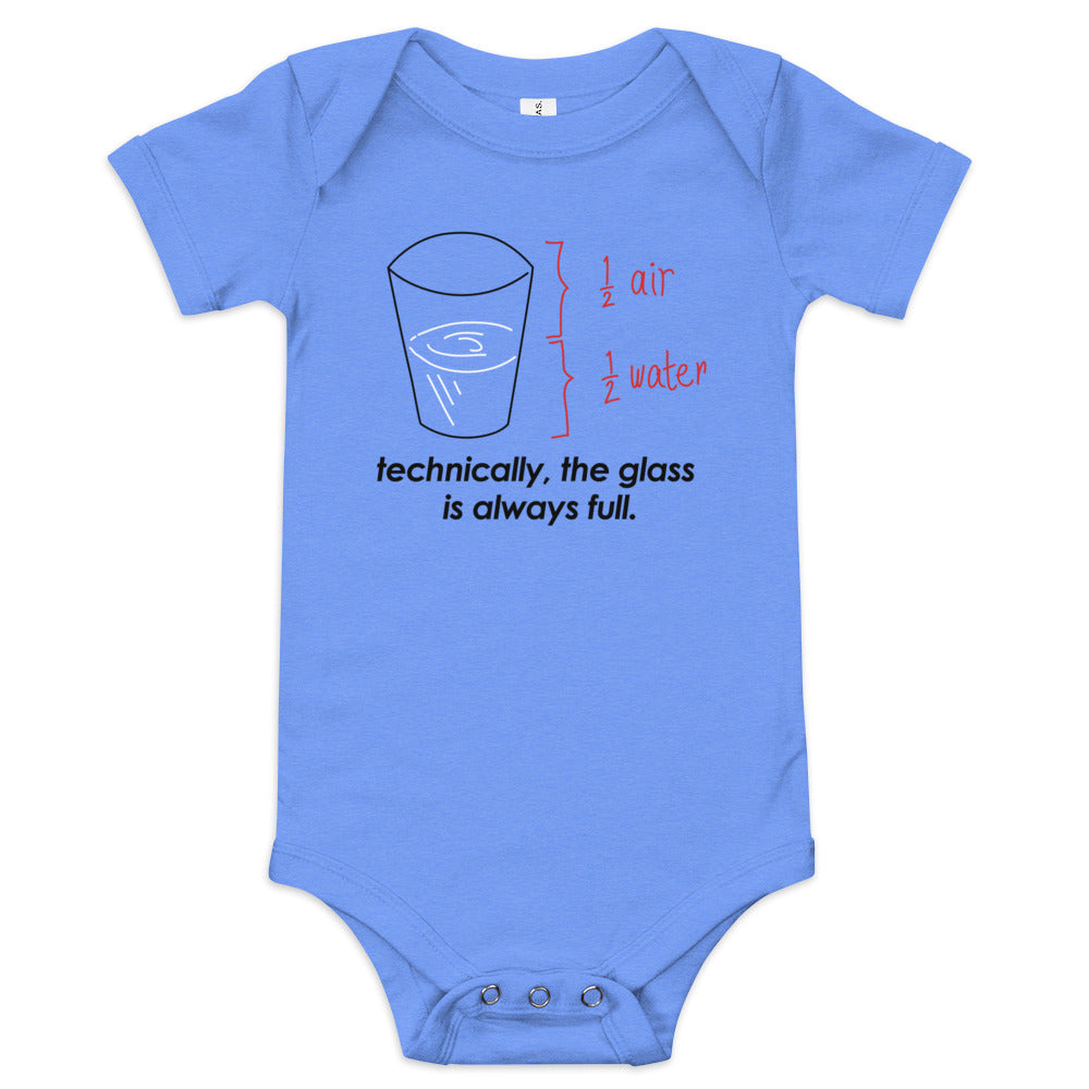 Technically, The Glass Is Always Full Kid's Onesie