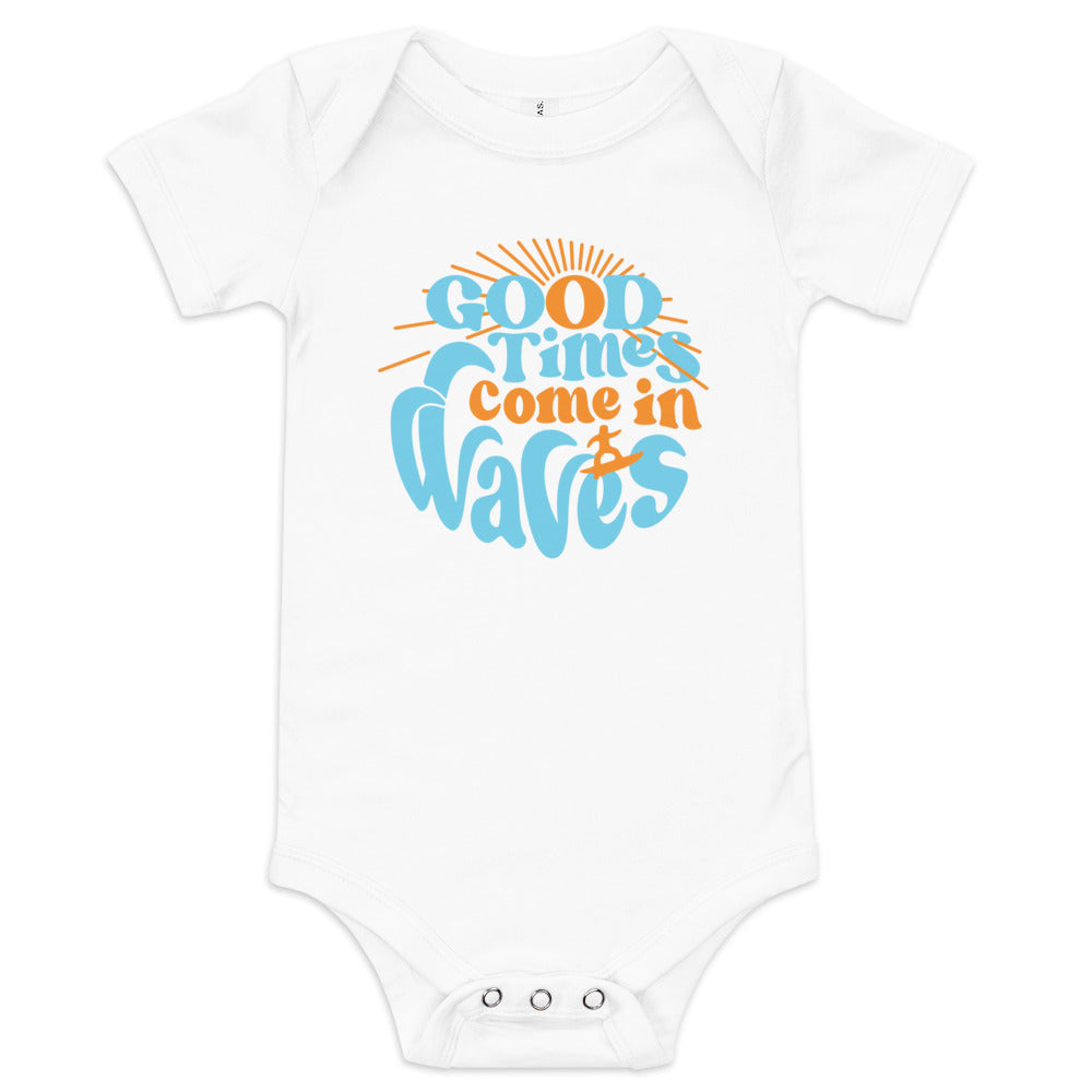 Good Times Come In Waves Kid's Onesie