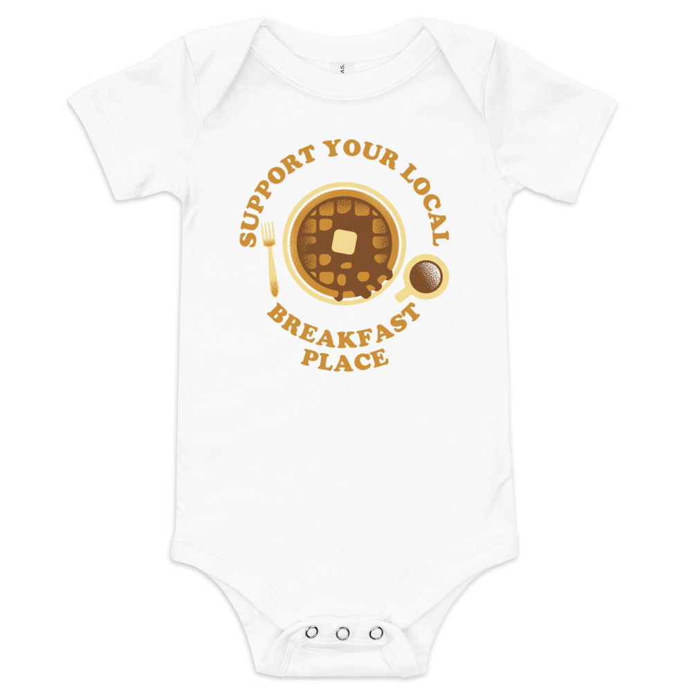 Support Your Local Breakfast Place Kid's Onesie