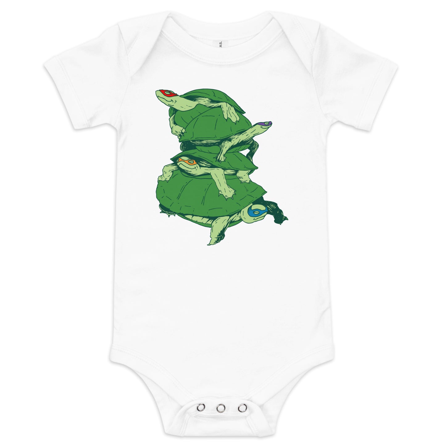 Masked Turtles Kid's Onesie