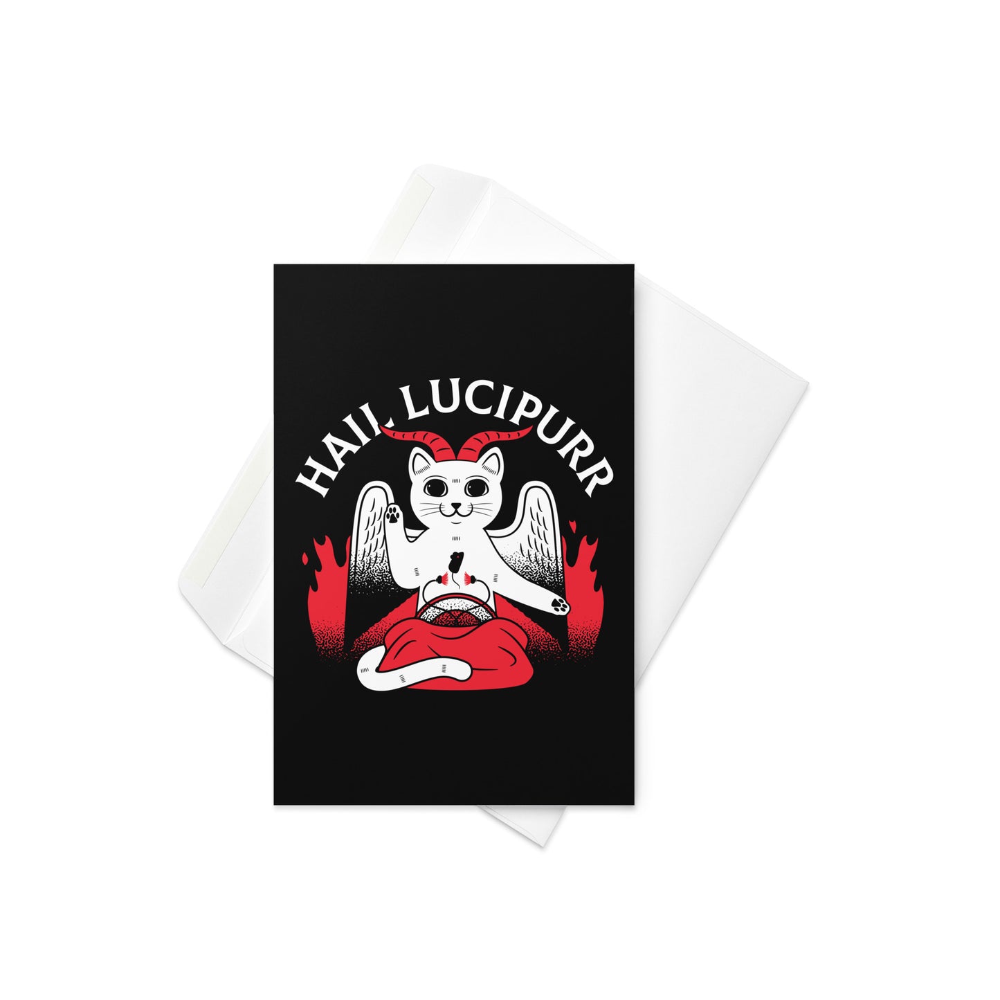 Hail Lucipurr Greeting Card