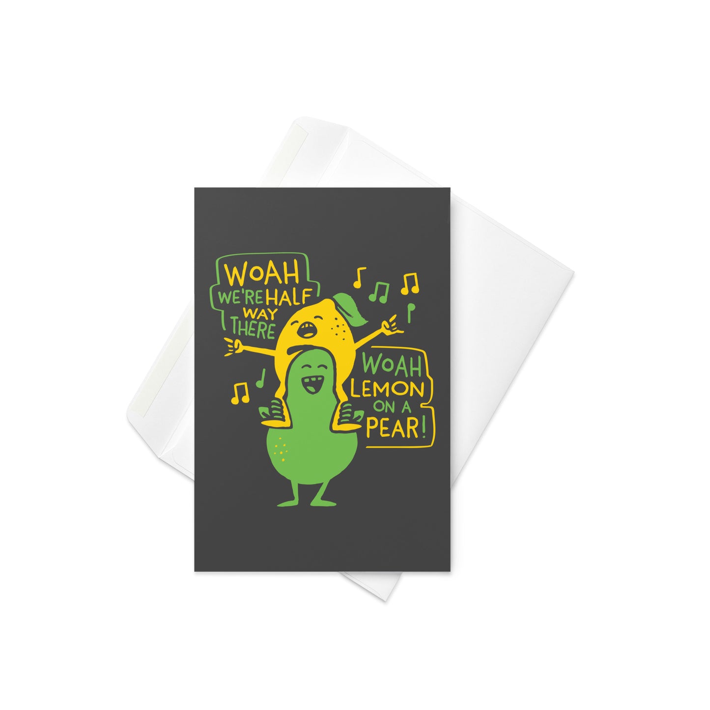 Lemon On A Pear Greeting Card