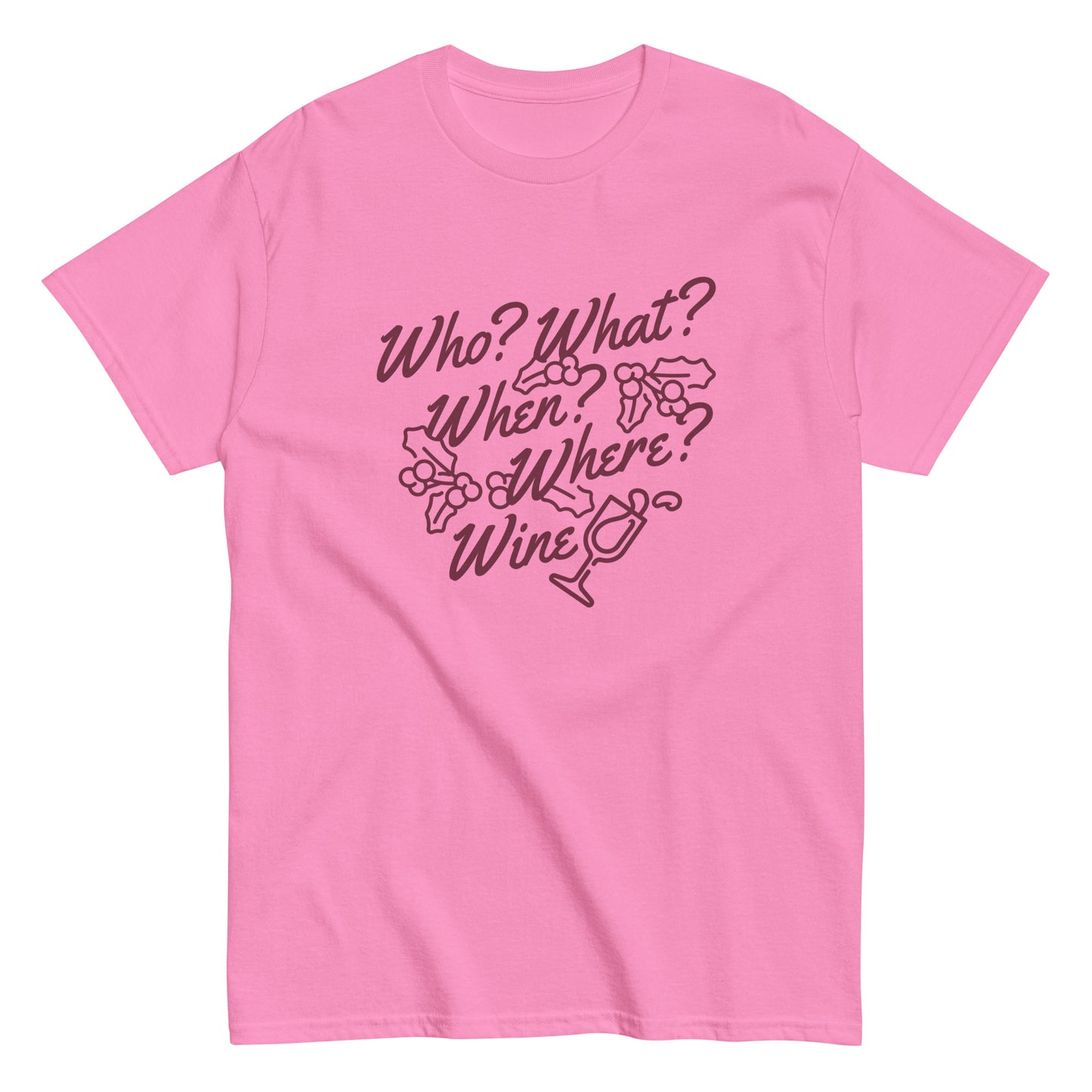 Who? What? When? Where? Wine? Men's Classic Tee
