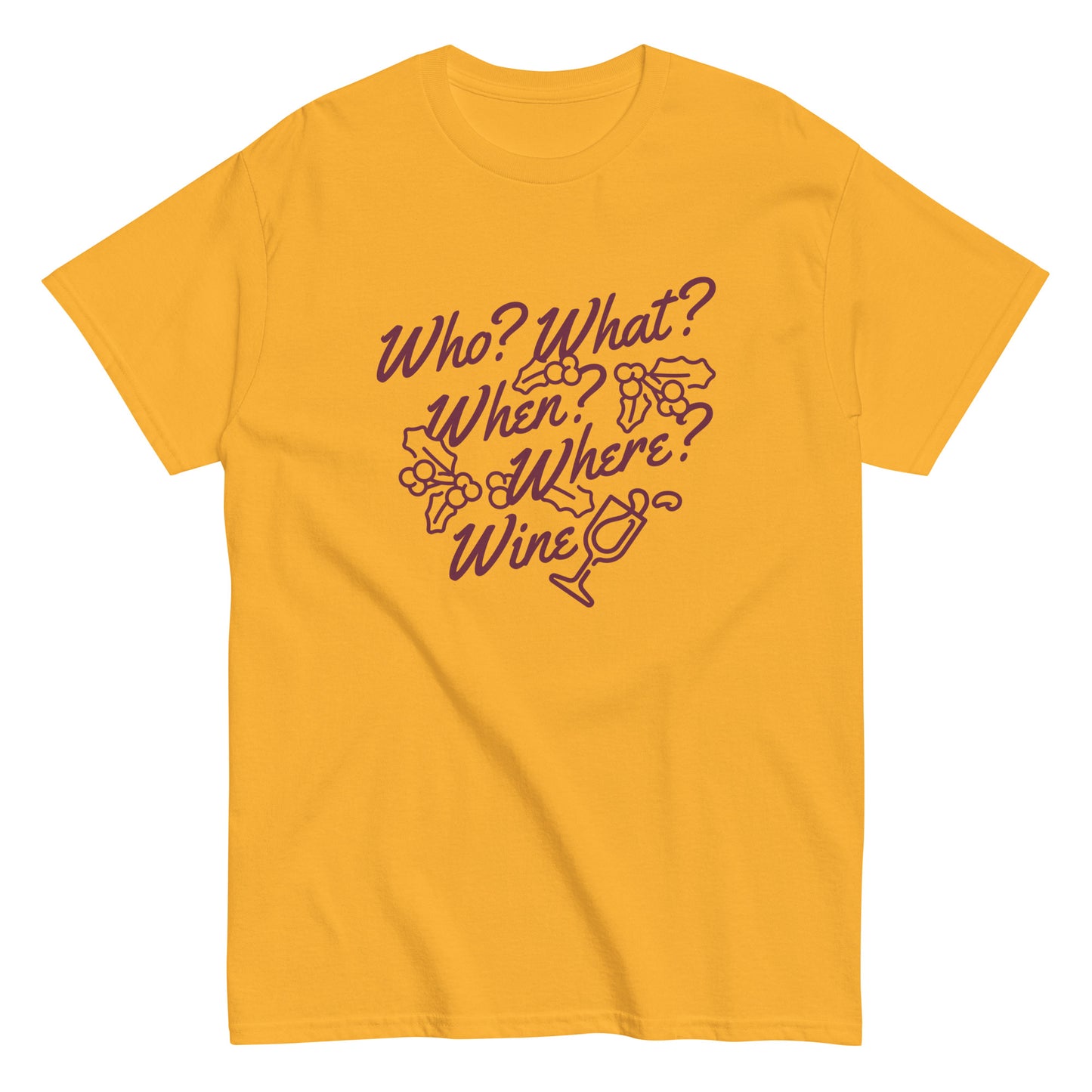 Who? What? When? Where? Wine? Men's Classic Tee