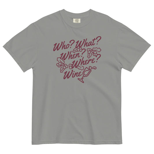 Who? What? When? Where? Wine? Men's Relaxed Fit Tee