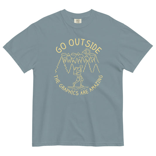 Go Outside The Graphics Are Amazing Men's Relaxed Fit Tee