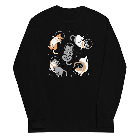 Cats In Space Unisex Long Sleeve Tee