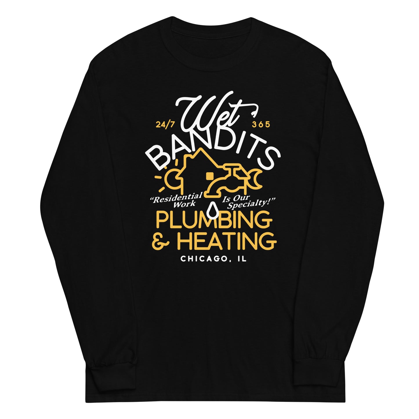 Wet Bandits Plumbing & Heating Unisex Long Sleeve Tee