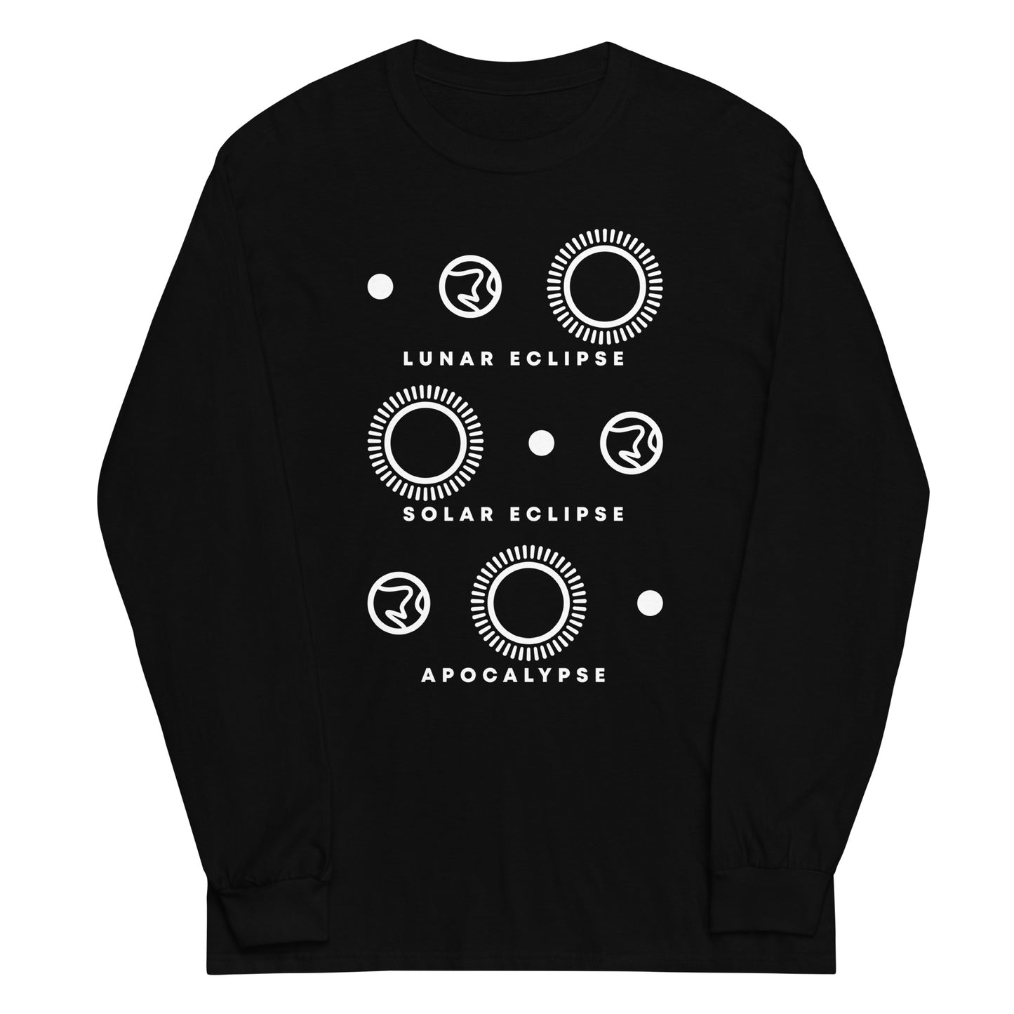 Lunar Eclipse Solar Eclipse Apocalypse Unisex Long Sleeve Tee