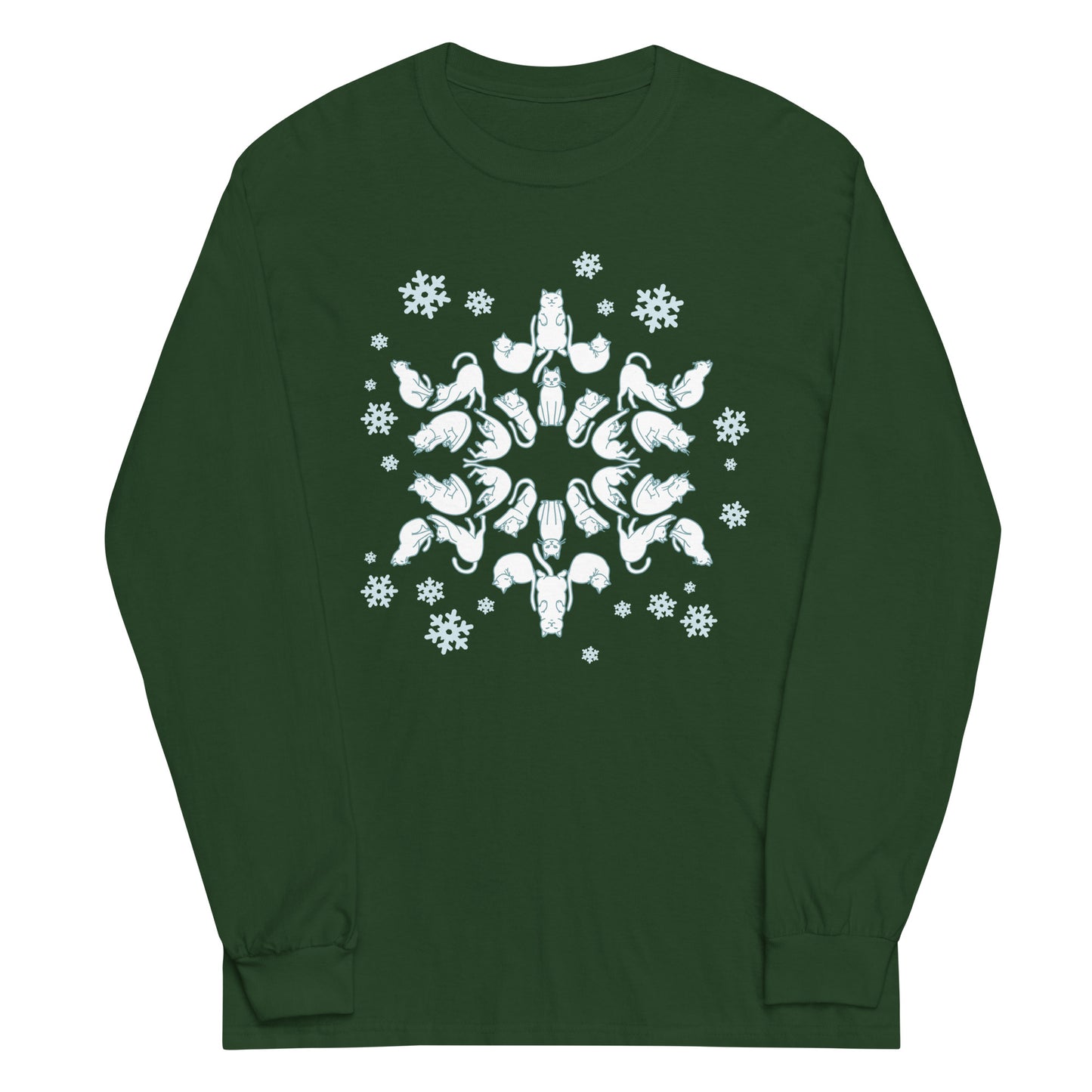 Cat Snowflake Unisex Long Sleeve Tee