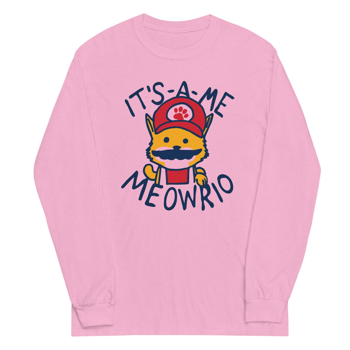 It's-a-me Meowrio Unisex Long Sleeve Tee