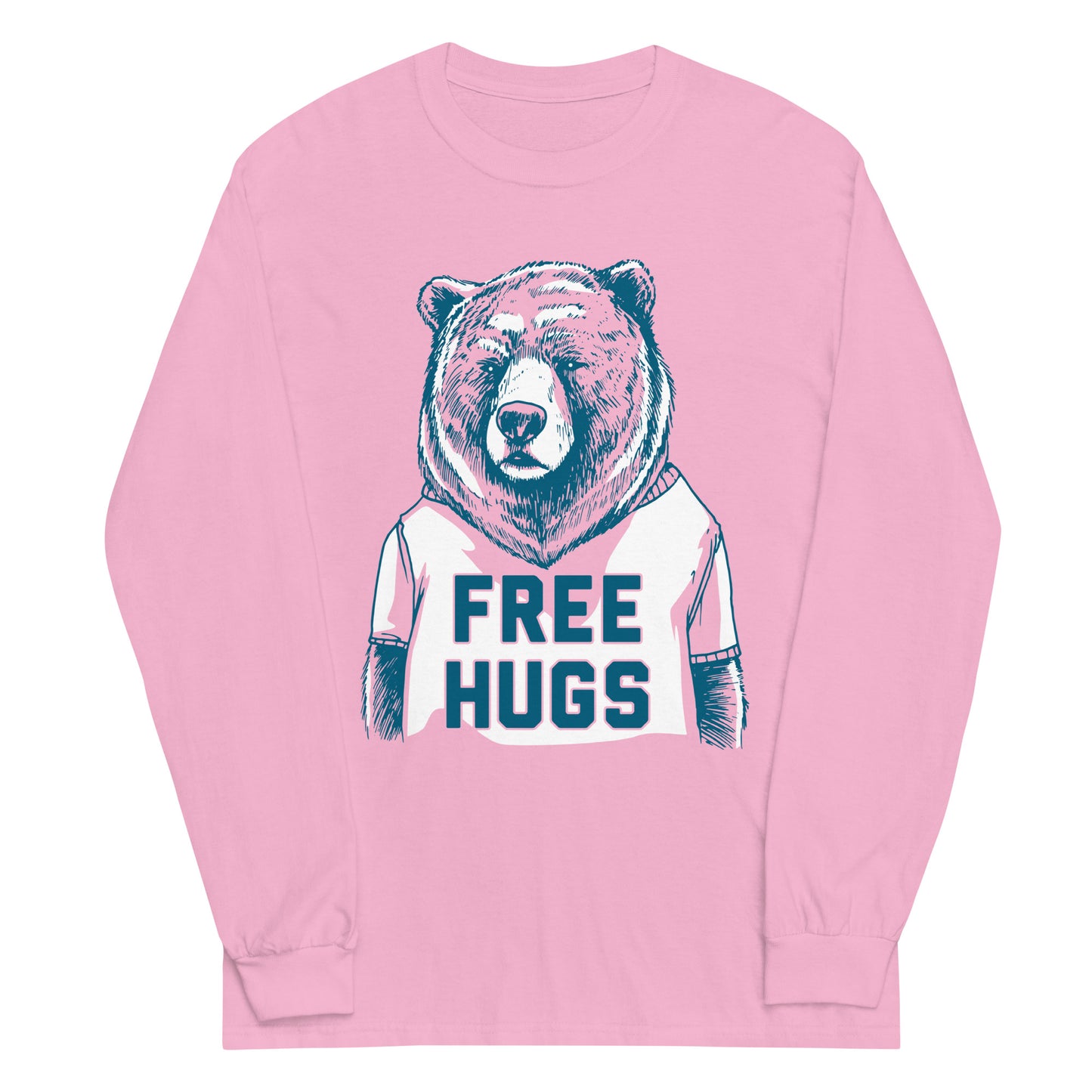 Free Hugs Bear Unisex Long Sleeve Tee