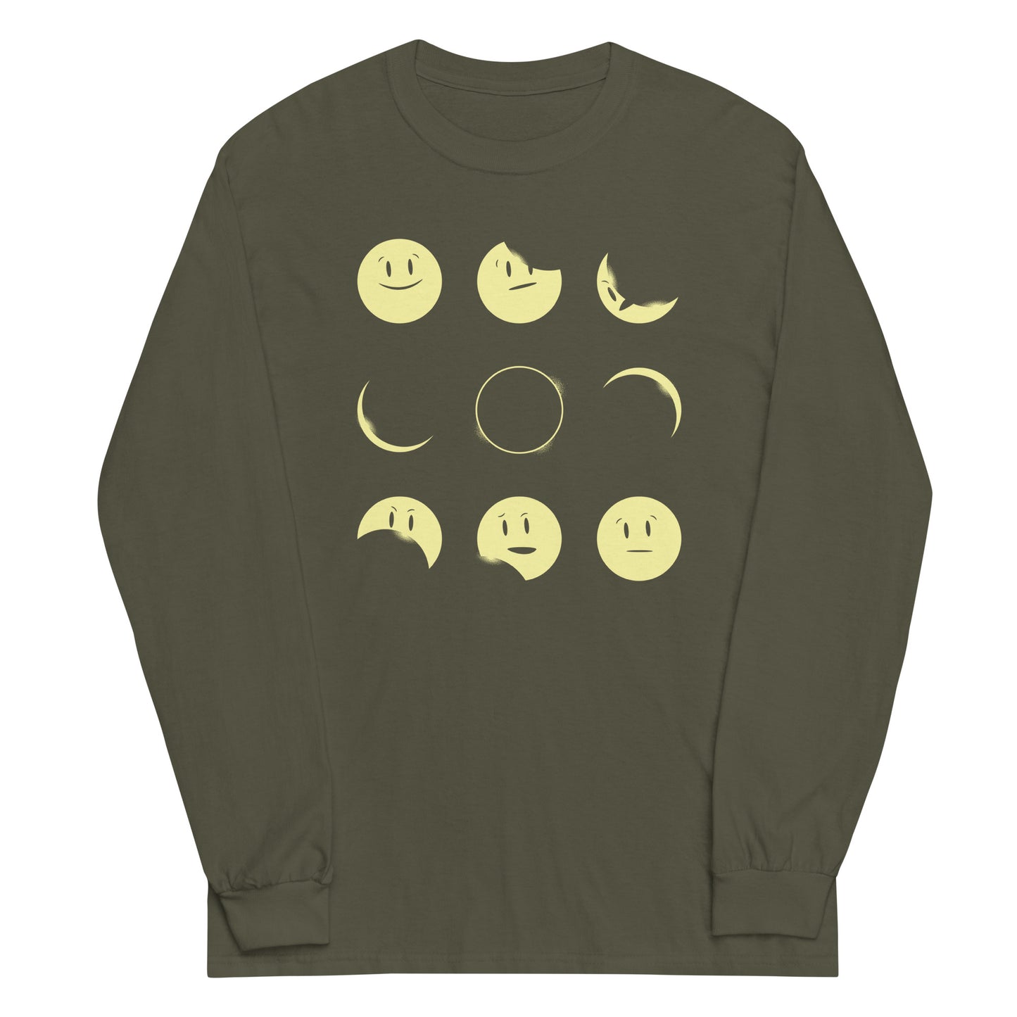 Eclipse Emoji Unisex Long Sleeve Tee