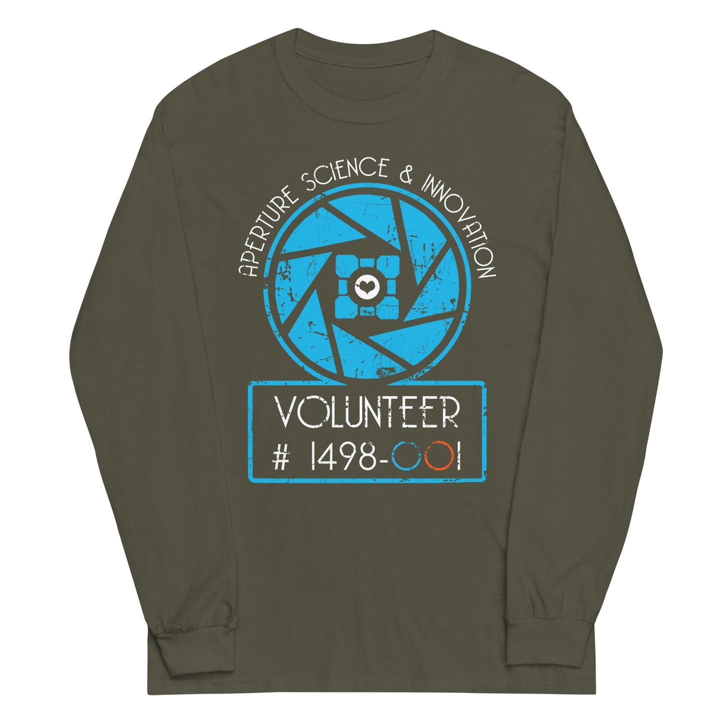 Aperture Science Volunteer Unisex Long Sleeve Tee