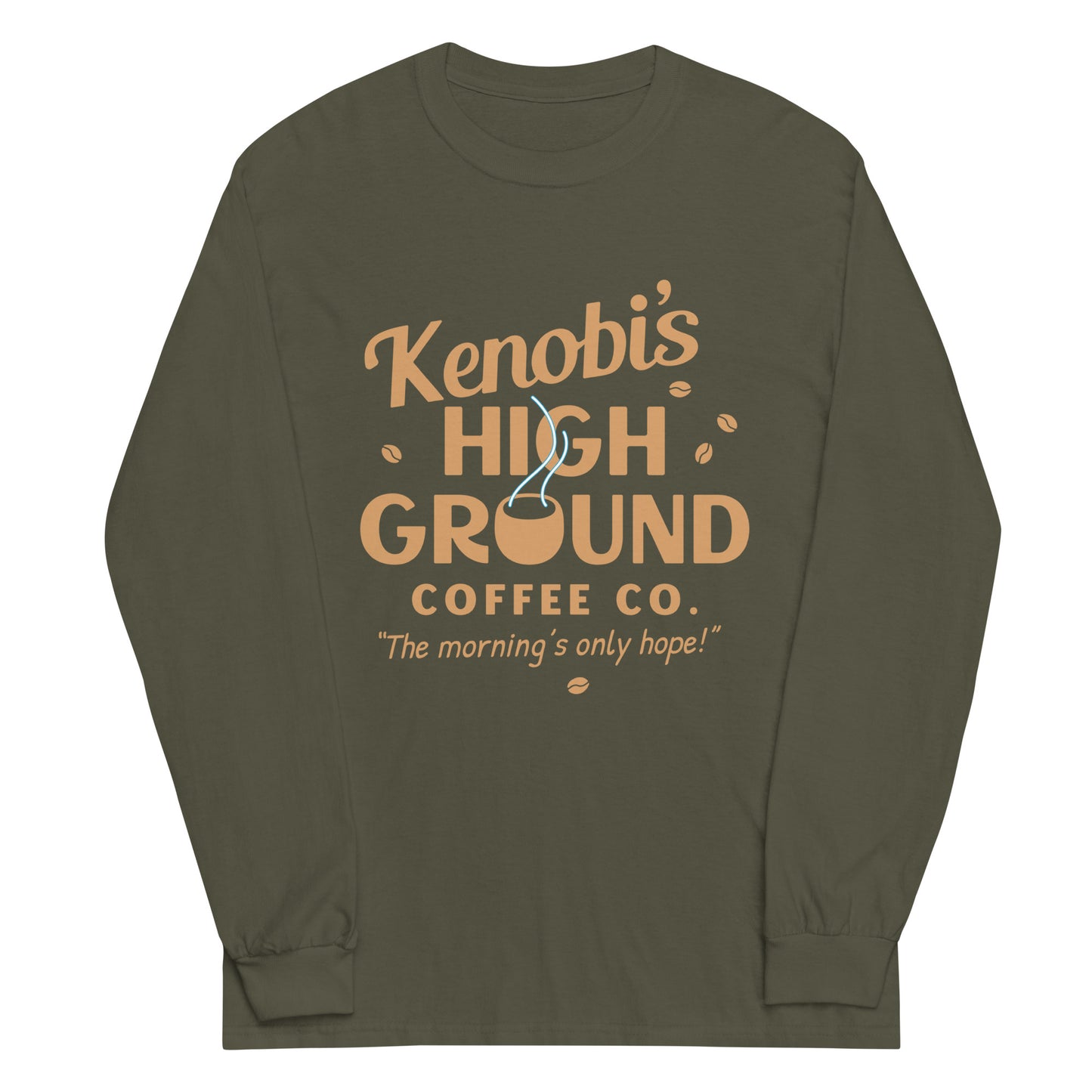 Kenobi's High Ground Coffee Co Unisex Long Sleeve Tee