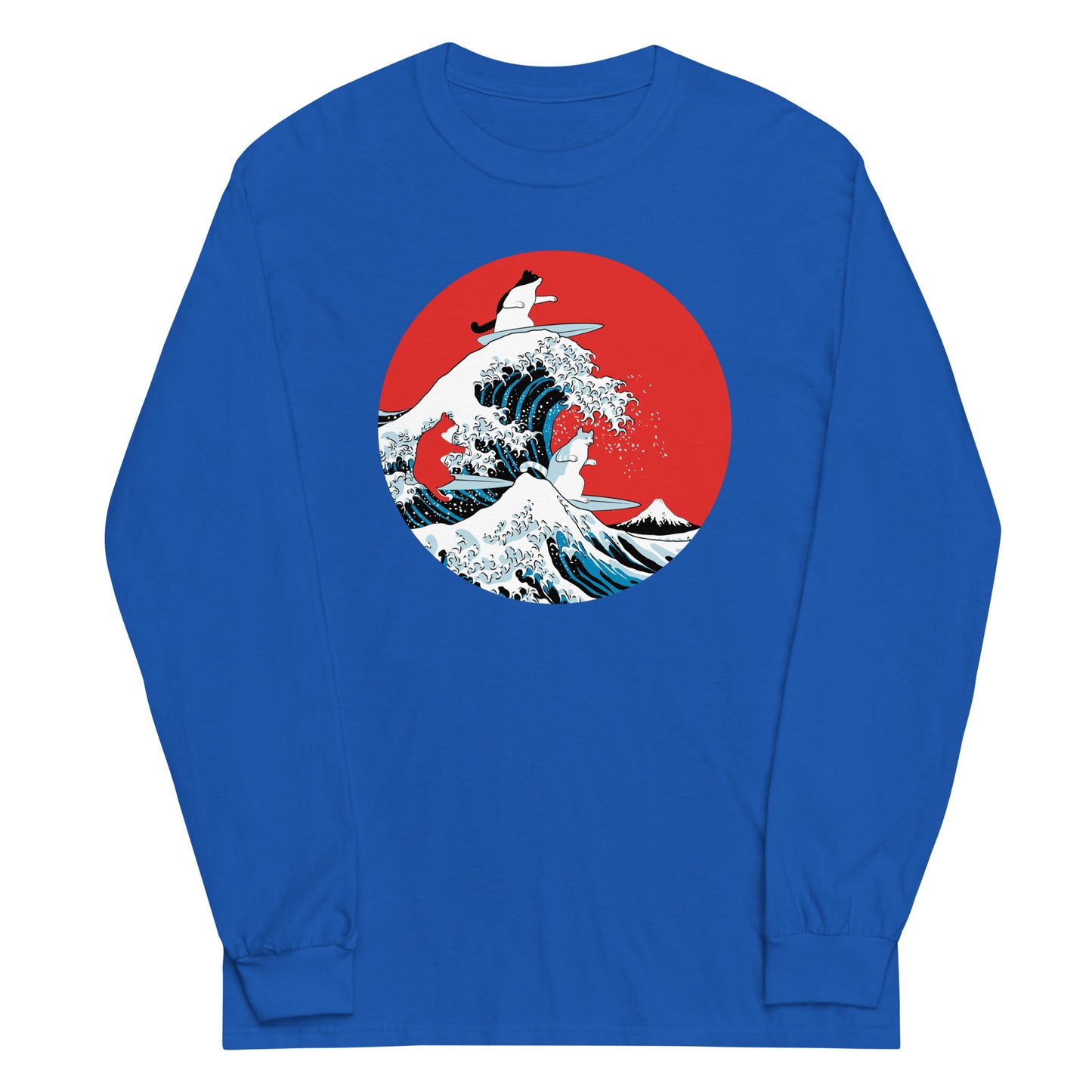 Big Wave Cats Unisex Long Sleeve Tee