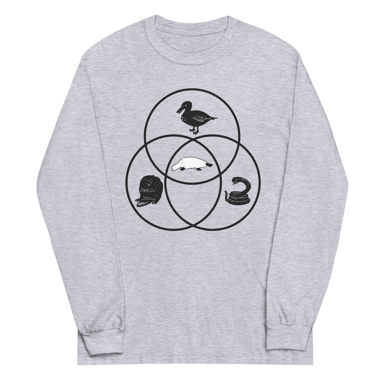 Platypus Venn Diagram Unisex Long Sleeve Tee
