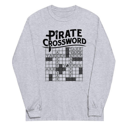 Pirate Crossword Unisex Long Sleeve Tee