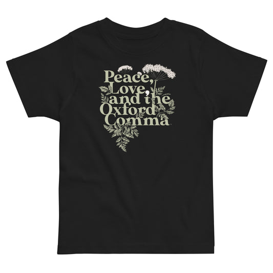 Peace, Love, And The Oxford Comma Kid's Toddler Tee