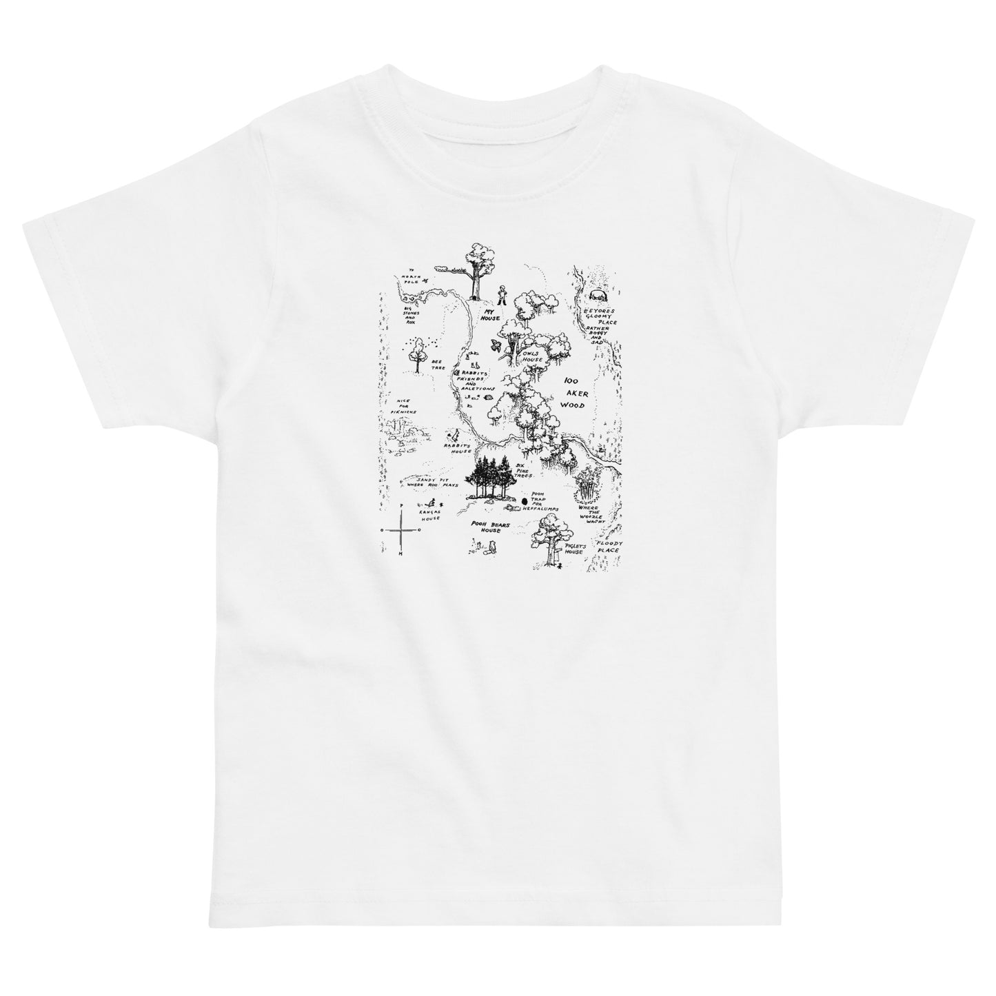 100 Acre Map Kid's Toddler Tee