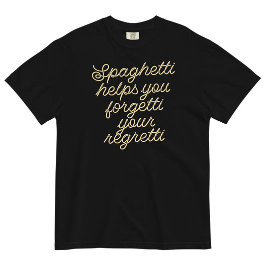 Spaghetti Helps You Forgetti Your Regretti Men's Relaxed Fit Tee