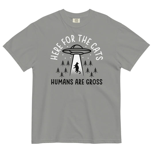 Here For The Cats, Humans Are Gross Men's Relaxed Fit Tee