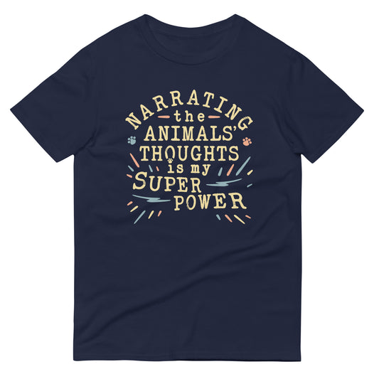 Narrating The Animals Thoughts Men's Signature Tee