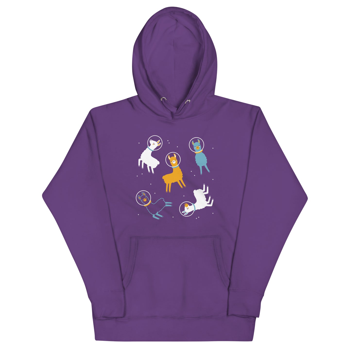 Llamas In Space Unisex Hoodie