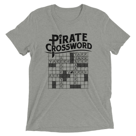 Pirate Crossword Men's Tri-Blend Tee
