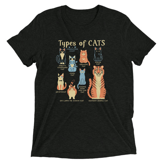 Types Of Cats Men's Tri-Blend Tee