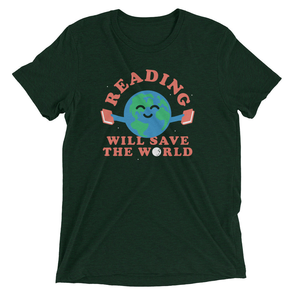 Reading Will Save The World Men's Tri-Blend Tee