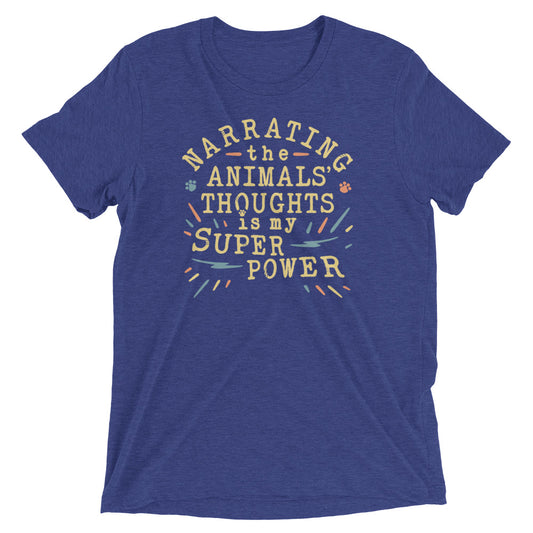 Narrating The Animals Thoughts Men's Tri-Blend Tee