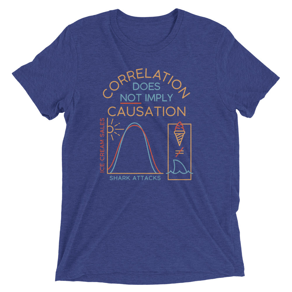 Correlation Does Not Imply Causation Men's Tri-Blend Tee