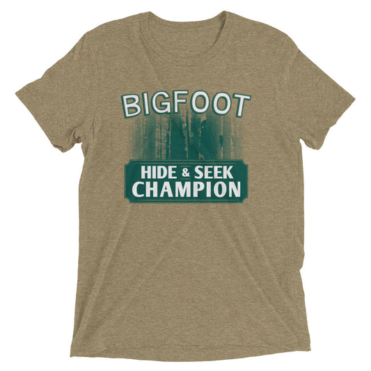 Bigfoot Hide And Seek Champion Men's Tri-Blend Tee
