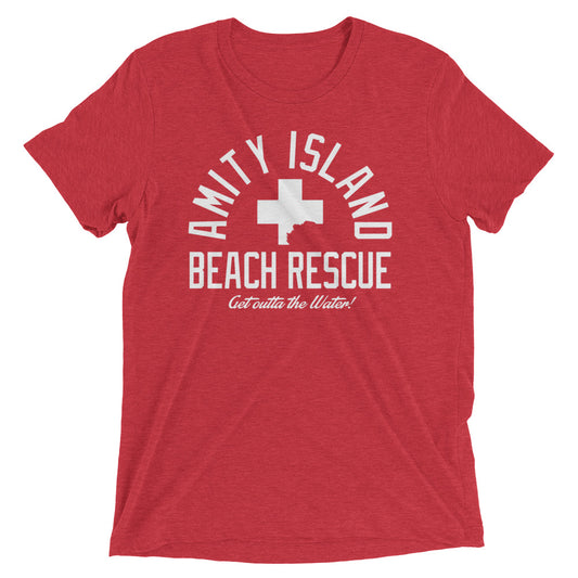 Amity Island Beach Rescue Men's Tri-Blend Tee