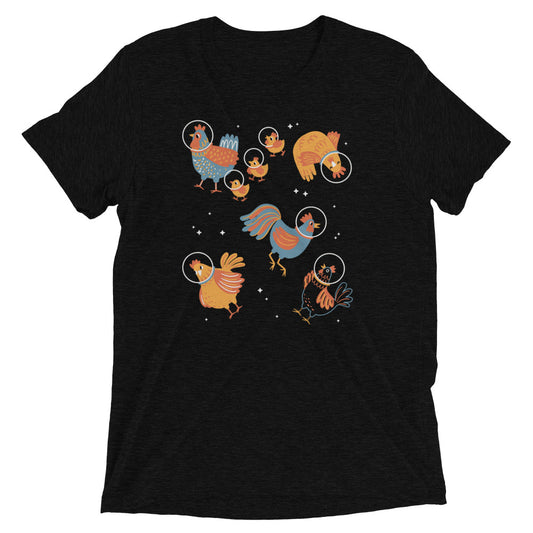 Chickens In Space Men's Tri-Blend Tee