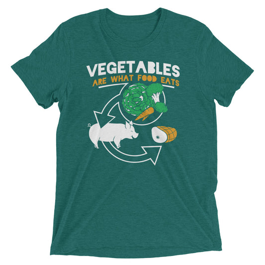 Vegetables Are What Food Eats Men's Tri-Blend Tee