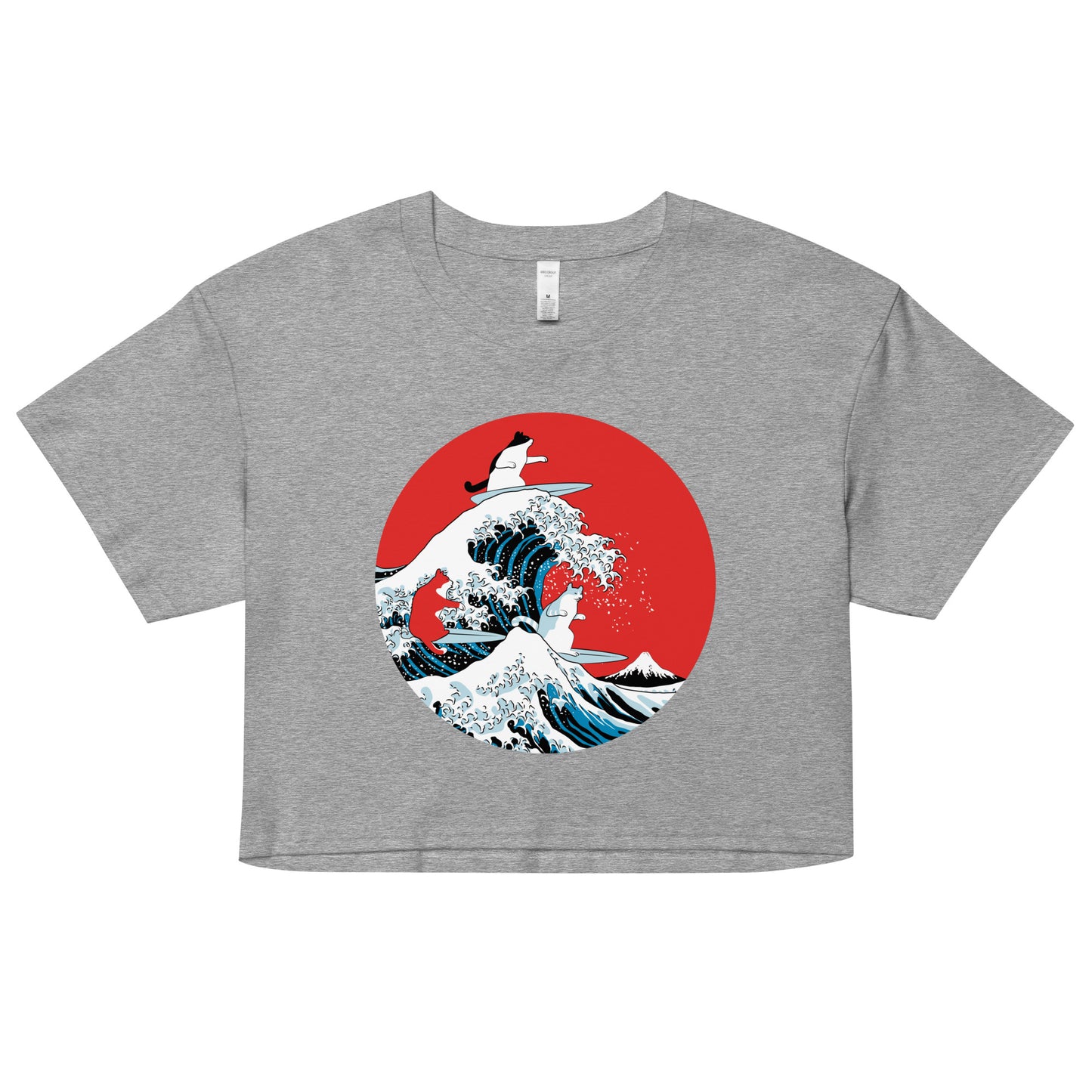 Big Wave Cats Women's Crop Tee