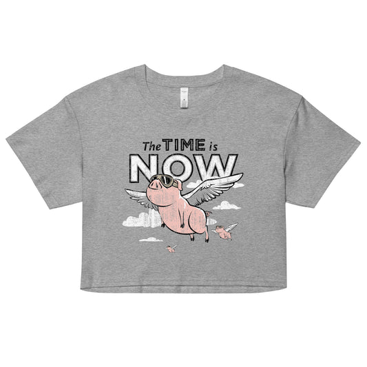 The Time Is Now Women's Crop Tee