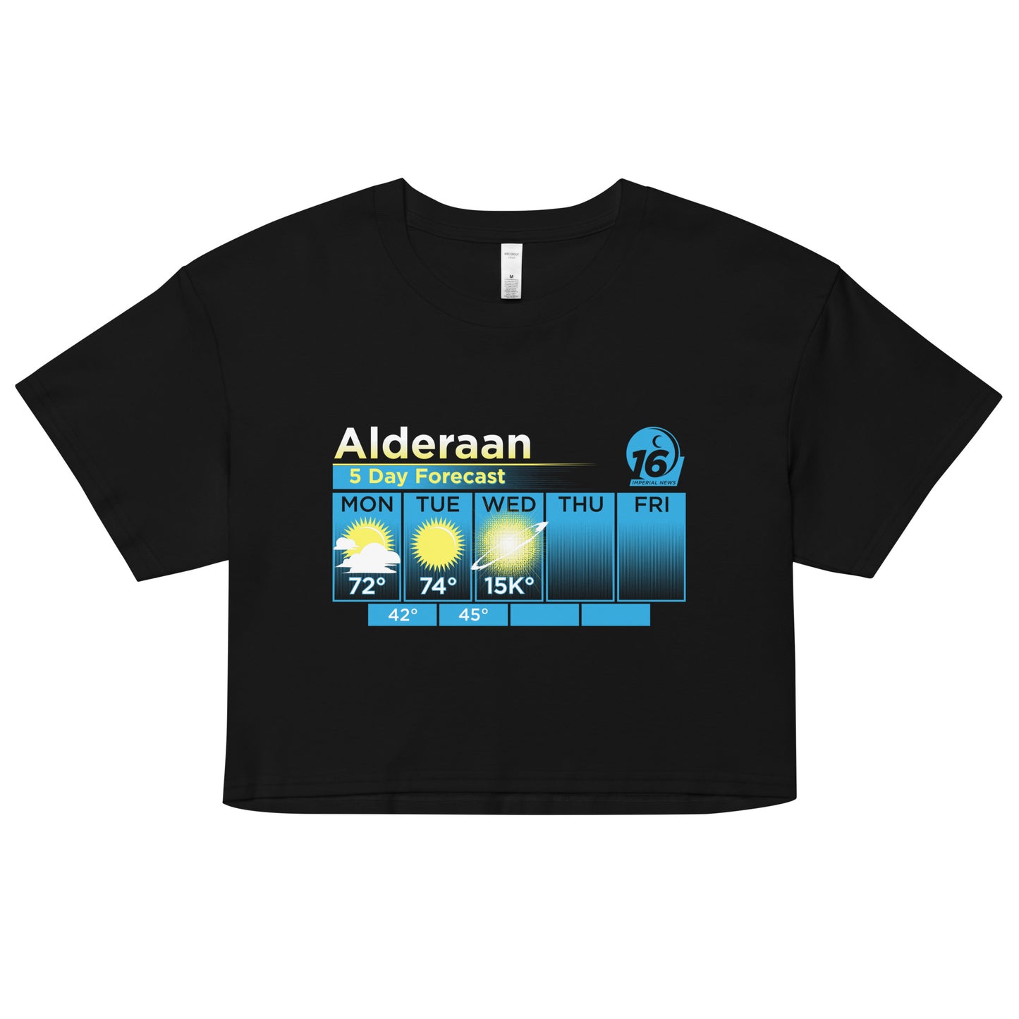 Alderaan 5 Day Forecast Women's Crop Tee