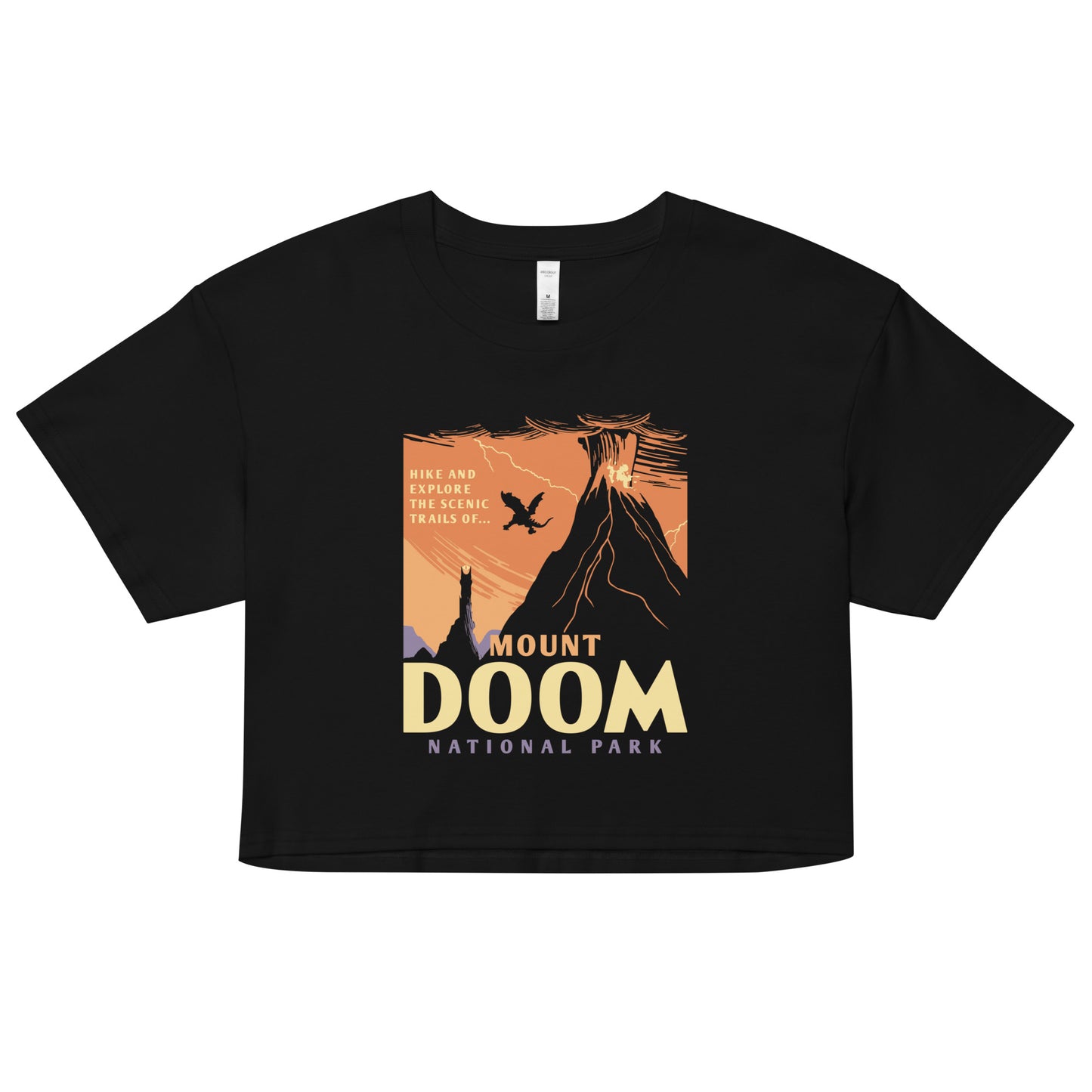 Mount Doom National Park Women's Crop Tee