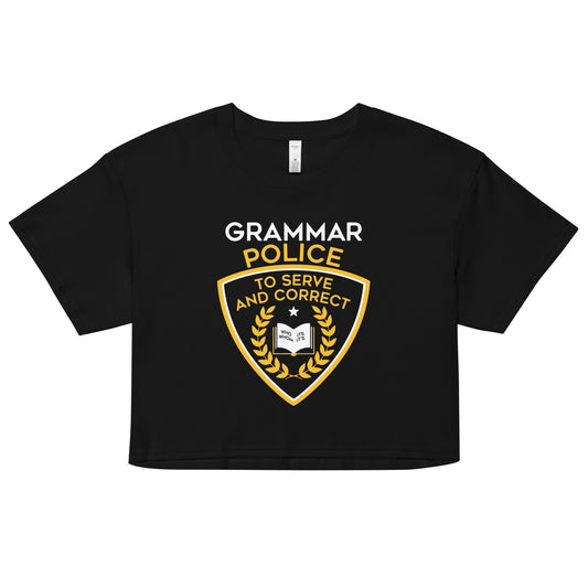 Grammar Police Women's Crop Tee