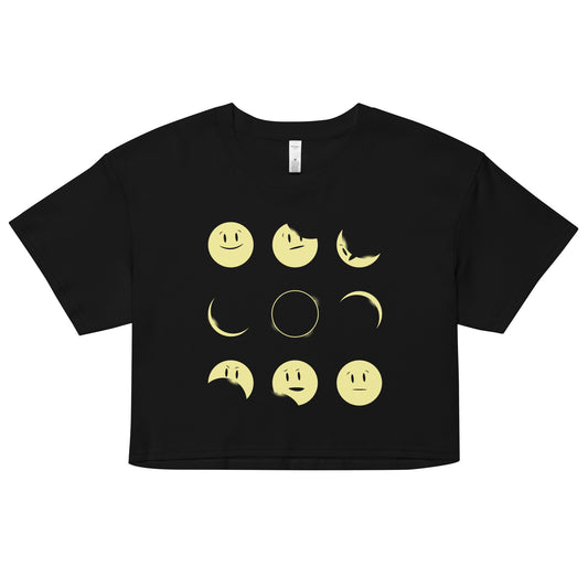 Eclipse Emoji Women's Crop Tee